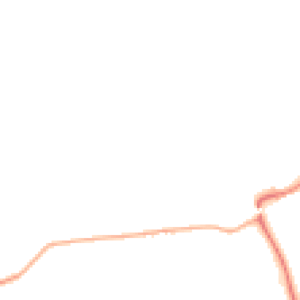 Night-time road noise heatmap for GU24 0PD