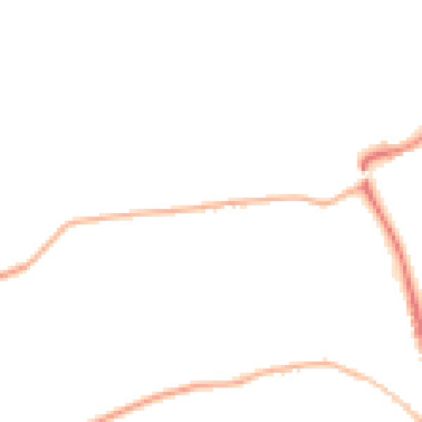 Night-time road noise heatmap for GU24 0QF