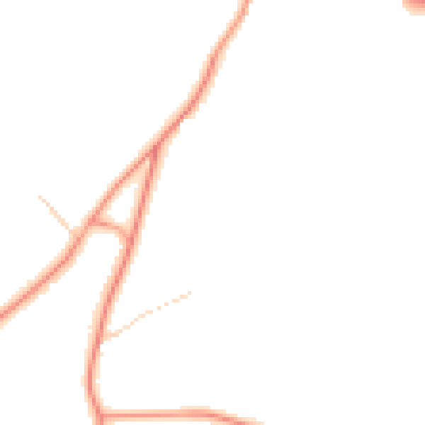 Daytime road noise heatmap for GU24 8BD