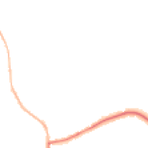 Night-time road noise heatmap for GU24 8BF