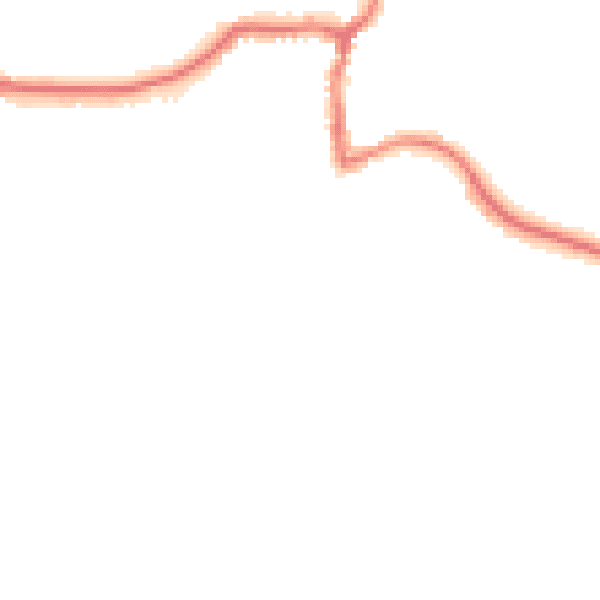 Night-time road noise heatmap for GU24 8EF