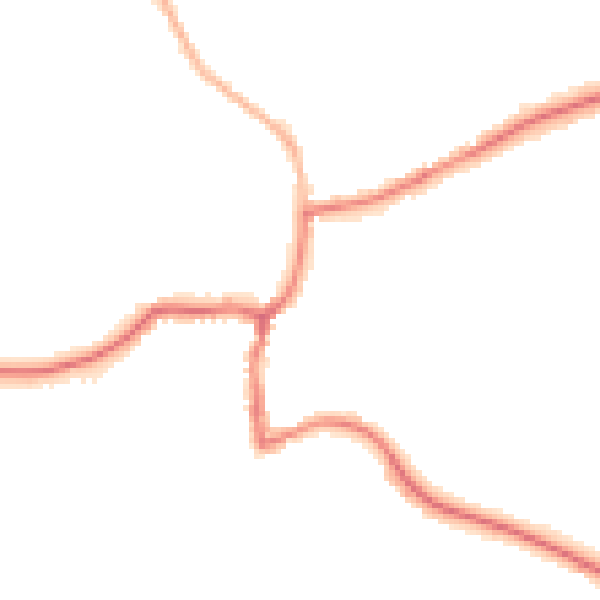 Night-time road noise heatmap for GU24 8LZ