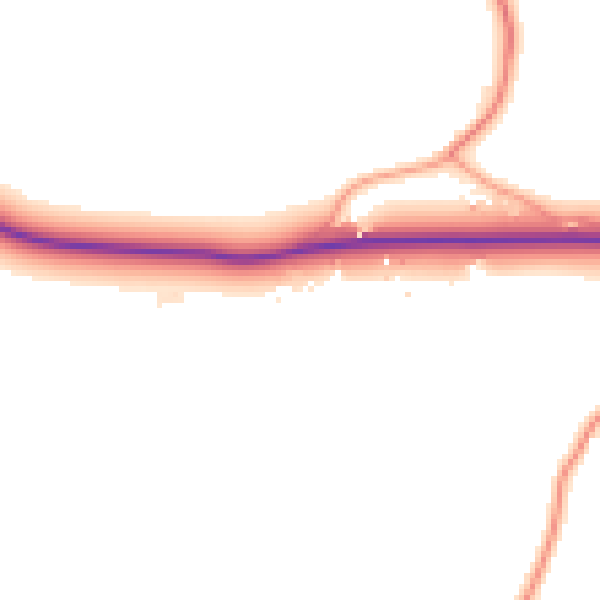 Daytime road noise heatmap for GU24 8PE
