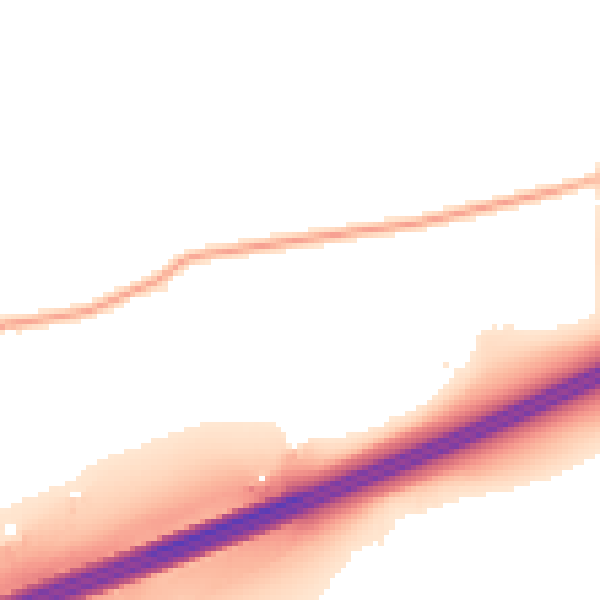 Night-time road noise heatmap for GU24 8TF