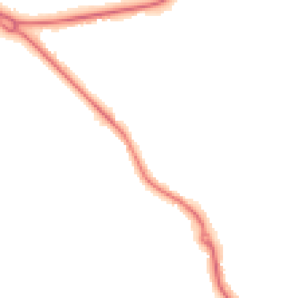 Night-time road noise heatmap for GU24 9PP