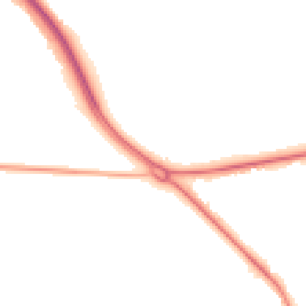Night-time road noise heatmap for GU24 9PZ
