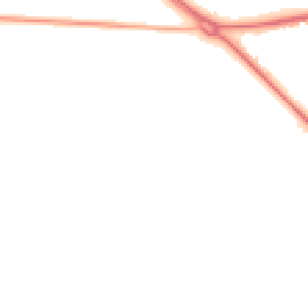 Night-time road noise heatmap for GU24 9QB
