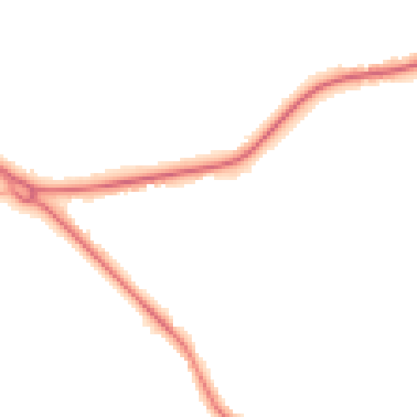 Night-time road noise heatmap for GU24 9QT