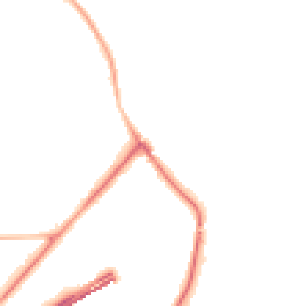 Night-time road noise heatmap for GU26 6AA