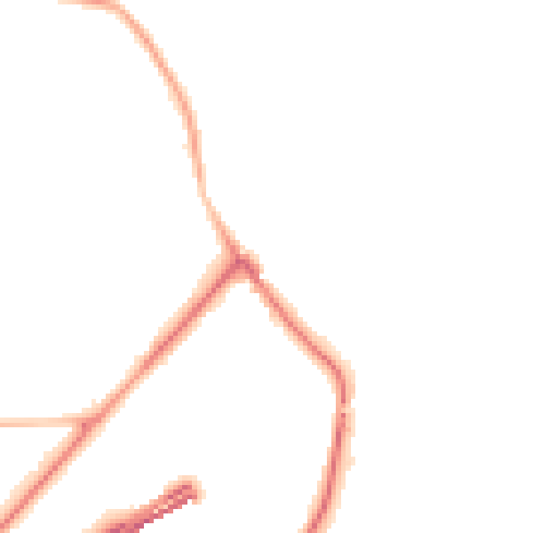 Night-time road noise heatmap for GU26 6AF