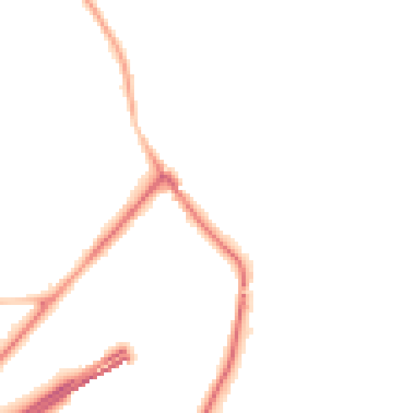 Night-time road noise heatmap for GU26 6AW