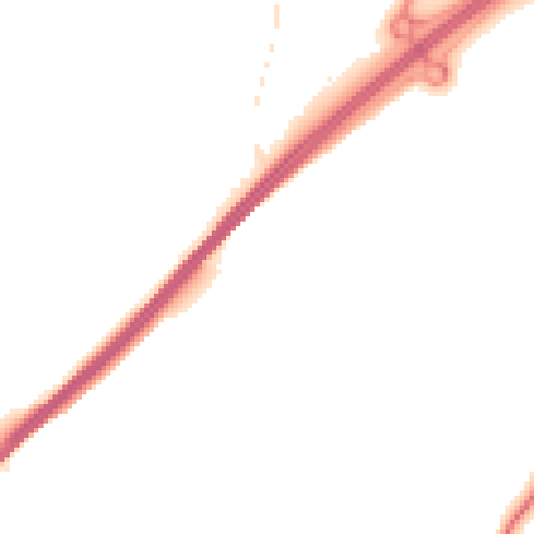 Night-time road noise heatmap for GU26 6GG