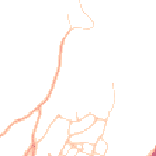 Daytime road noise heatmap for GU27 1AR