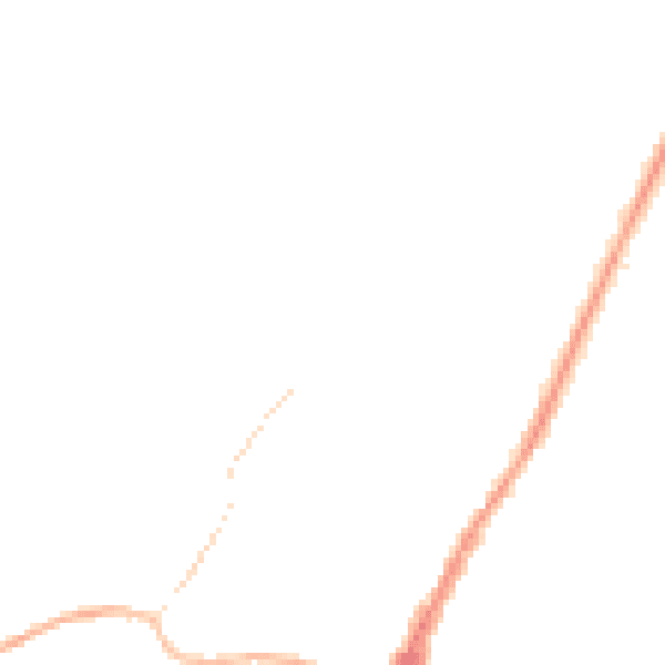 Night-time road noise heatmap for GU27 1BW