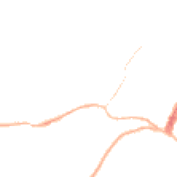 Night-time road noise heatmap for GU27 1DW