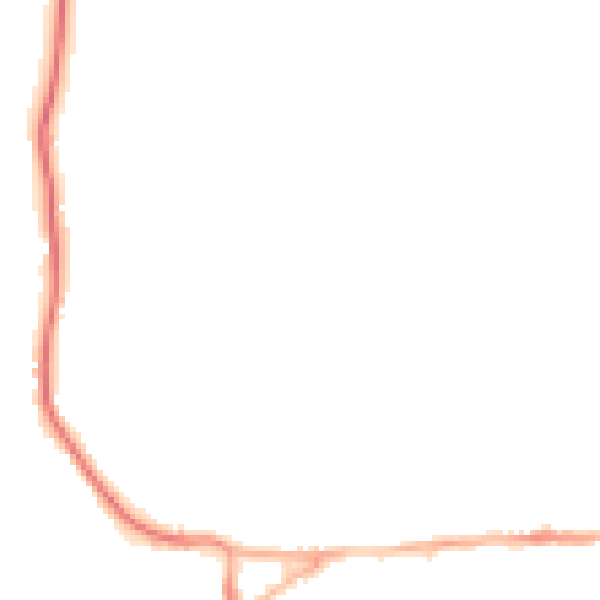 Night-time road noise heatmap for GU27 1JJ