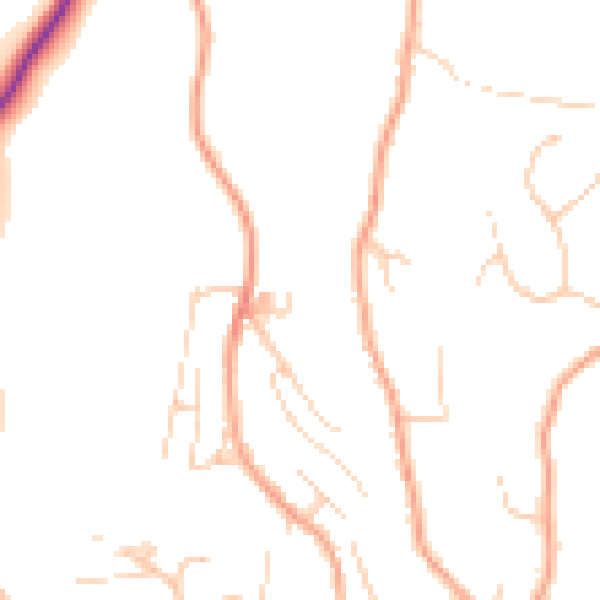 Daytime road noise heatmap for GU27 1JS