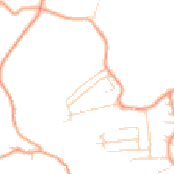Daytime road noise heatmap for GU27 1LY