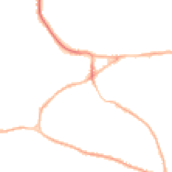 Night-time road noise heatmap for GU27 1NP