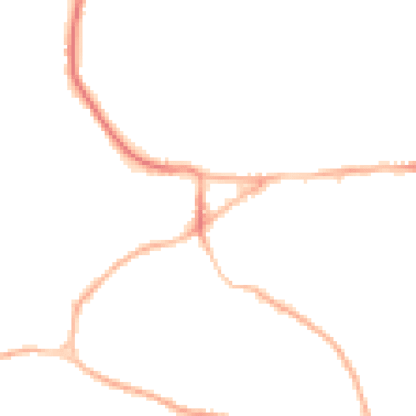 Night-time road noise heatmap for GU27 1NS