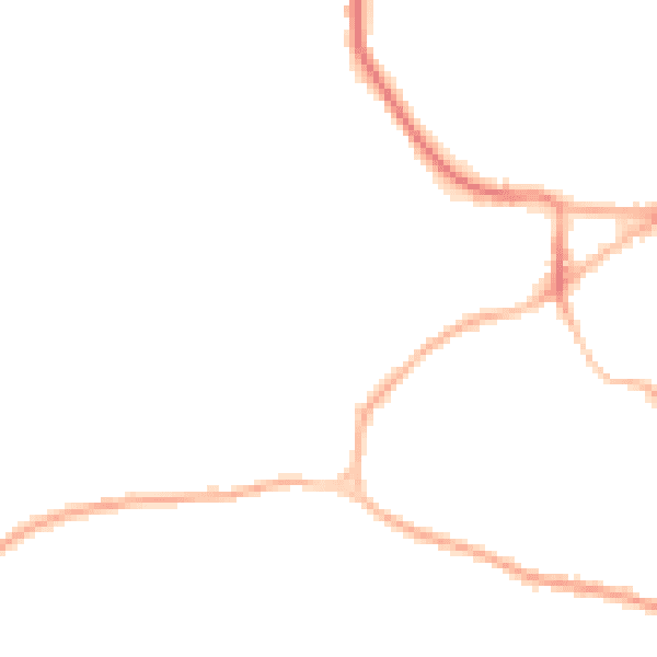 Night-time road noise heatmap for GU27 1PE