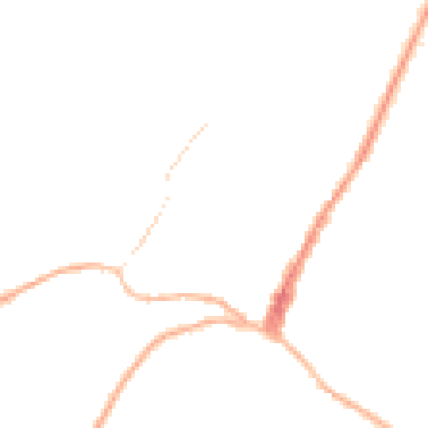 Night-time road noise heatmap for GU27 2AS