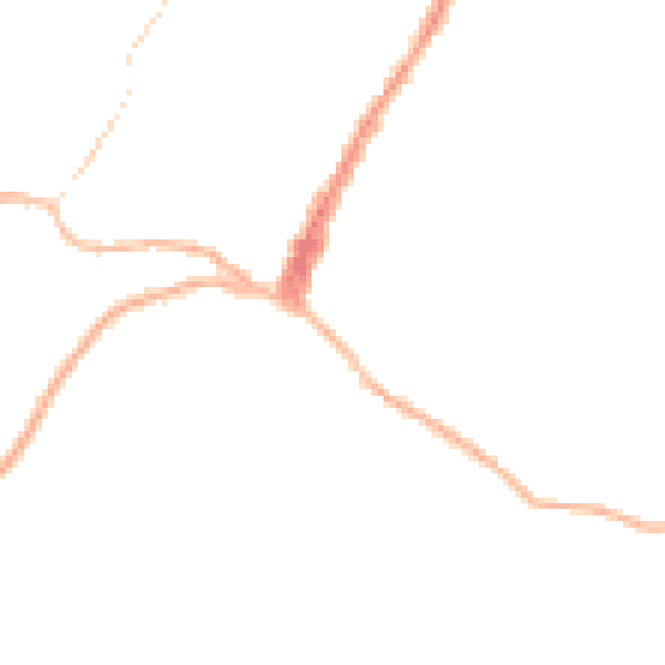 Night-time road noise heatmap for GU27 2HR
