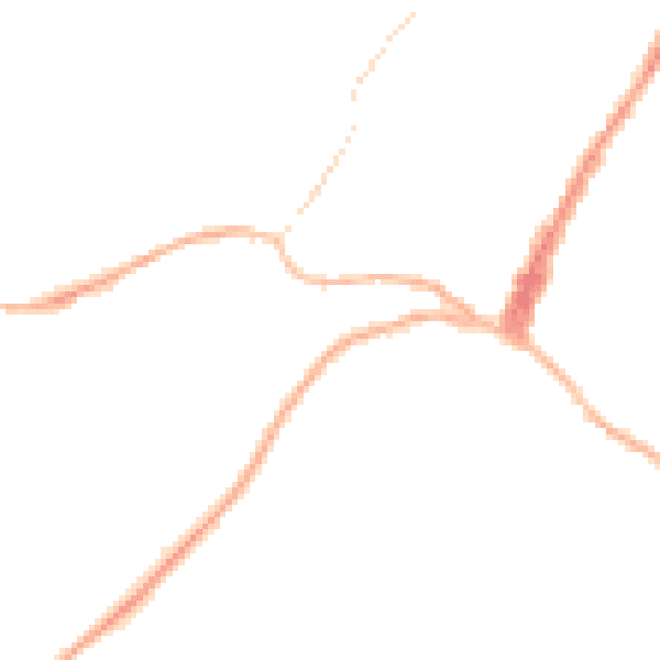Night-time road noise heatmap for GU27 2NE
