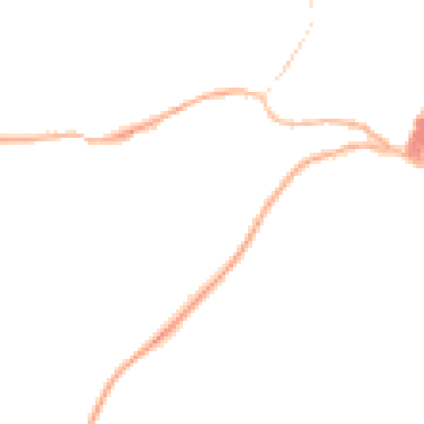 Night-time road noise heatmap for GU27 2NG