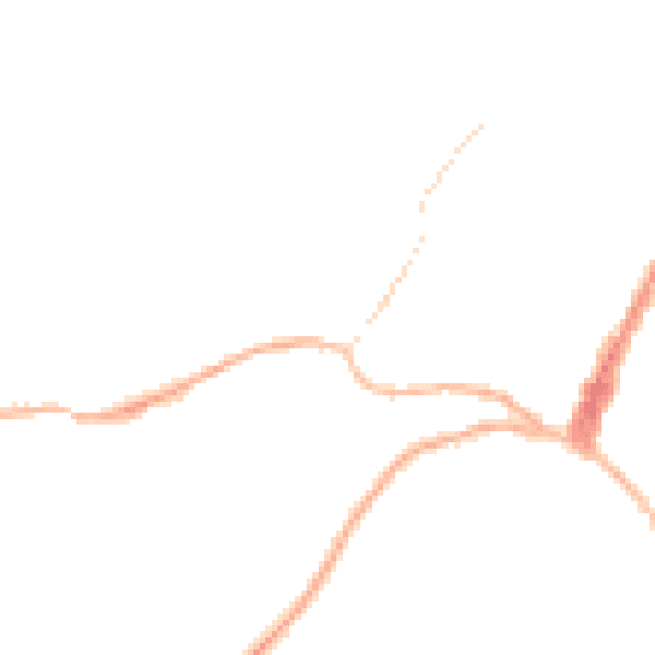Night-time road noise heatmap for GU27 2NR
