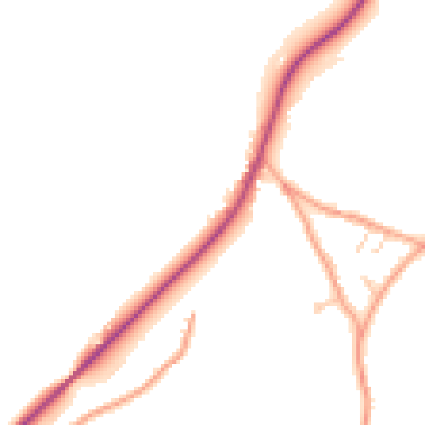 Daytime road noise heatmap for GU27 2RU