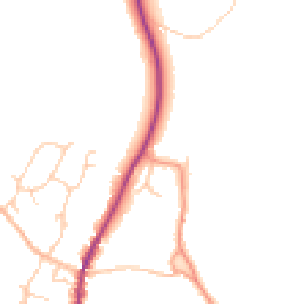 Daytime road noise heatmap for GU27 3HP
