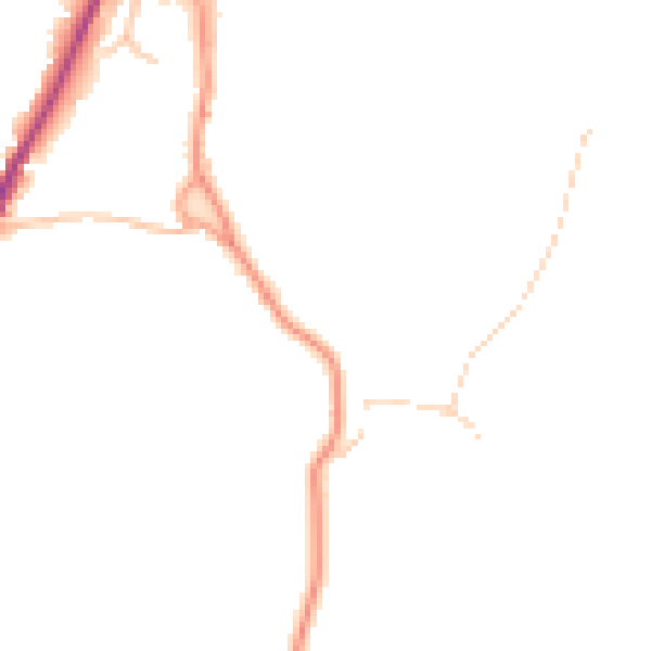 Daytime road noise heatmap for GU27 3JA