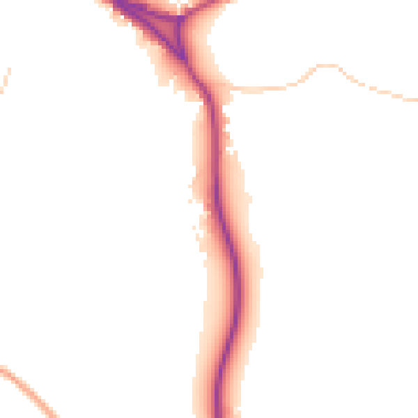 Daytime road noise heatmap for GU27 3LF