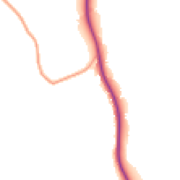 Daytime road noise heatmap for GU27 3LS