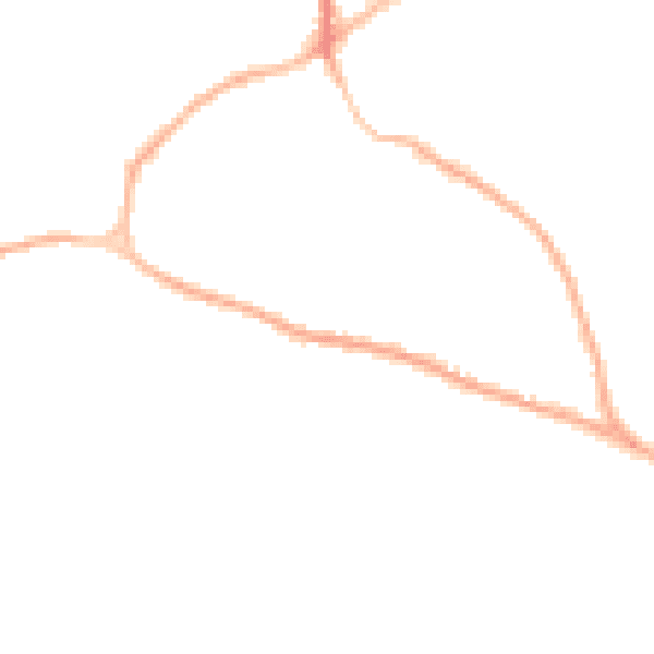 Night-time road noise heatmap for GU27 3RJ