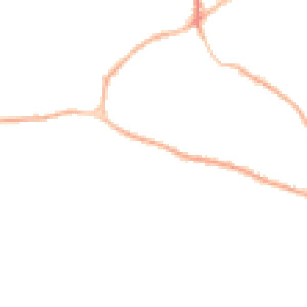 Night-time road noise heatmap for GU27 3TN