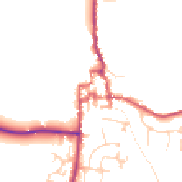 Daytime road noise heatmap for GU28 0AH