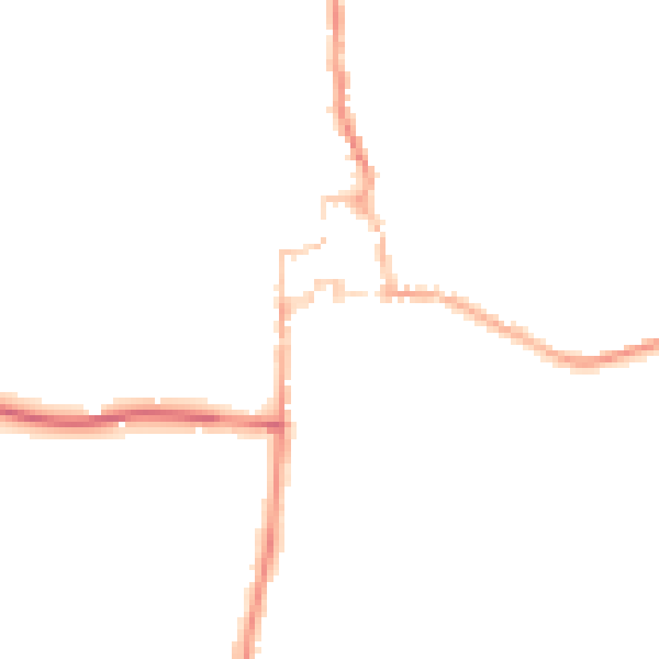 Night-time road noise heatmap for GU28 0AP