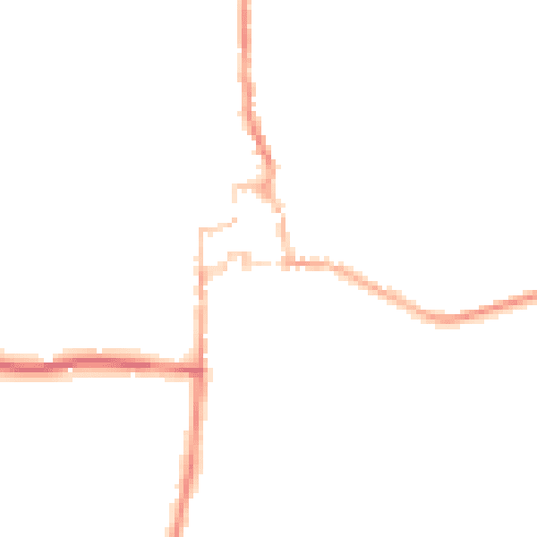 Night-time road noise heatmap for GU28 0AS