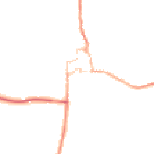 Night-time road noise heatmap for GU28 0AW