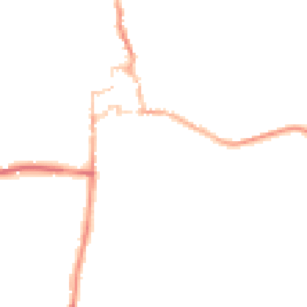 Night-time road noise heatmap for GU28 0BA