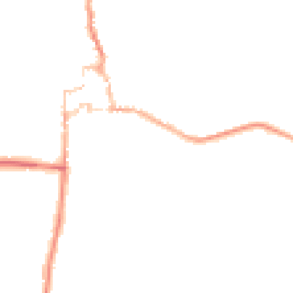 Night-time road noise heatmap for GU28 0BB
