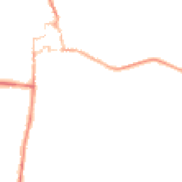 Night-time road noise heatmap for GU28 0BD