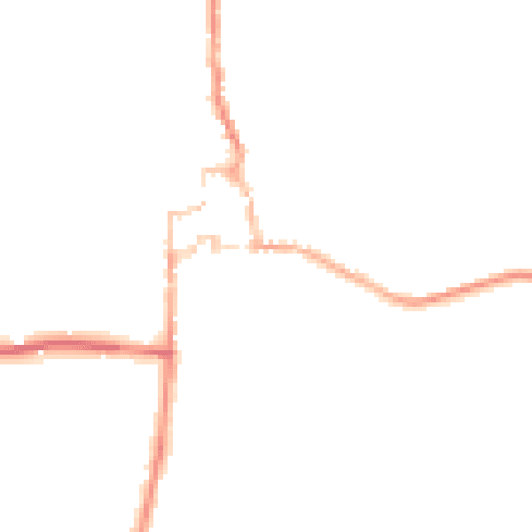 Night-time road noise heatmap for GU28 0BE