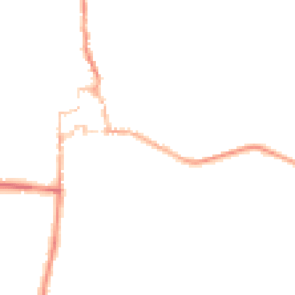 Night-time road noise heatmap for GU28 0BH