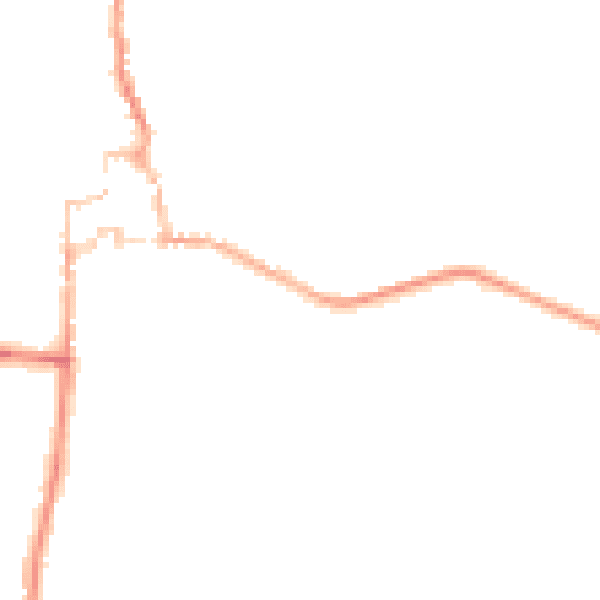 Night-time road noise heatmap for GU28 0BJ