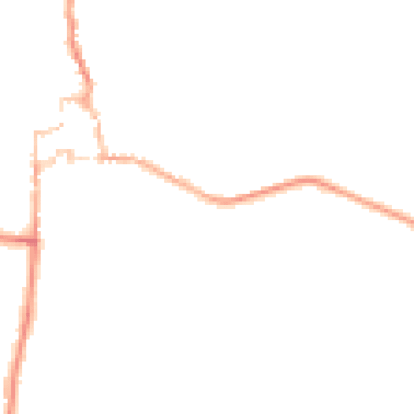Night-time road noise heatmap for GU28 0BL