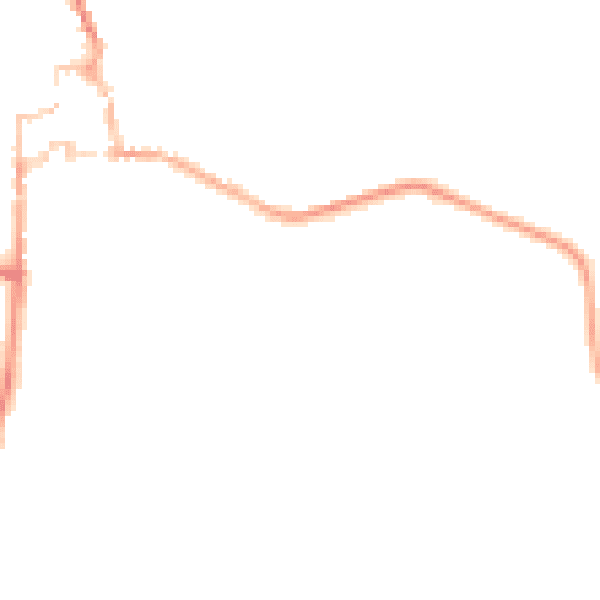 Night-time road noise heatmap for GU28 0BP