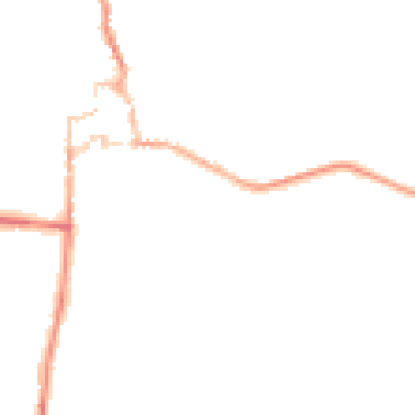 Night-time road noise heatmap for GU28 0BS